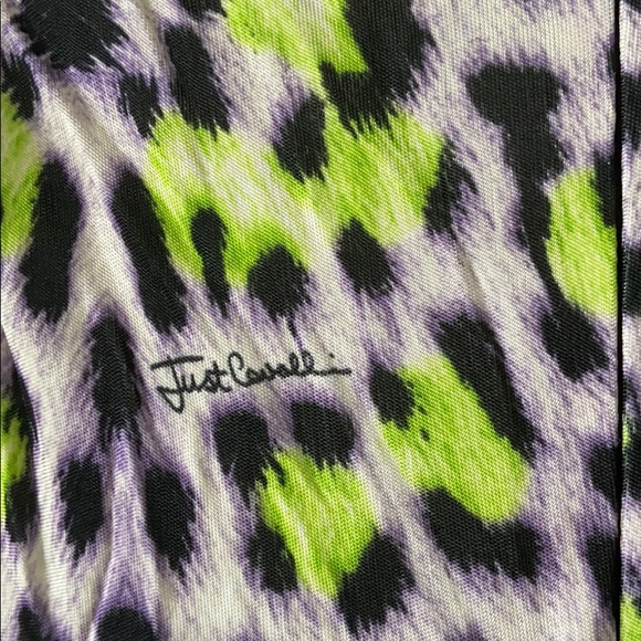 Just Cavalli Fun Neon Leopard Print Dress - Picture 7 of 8
